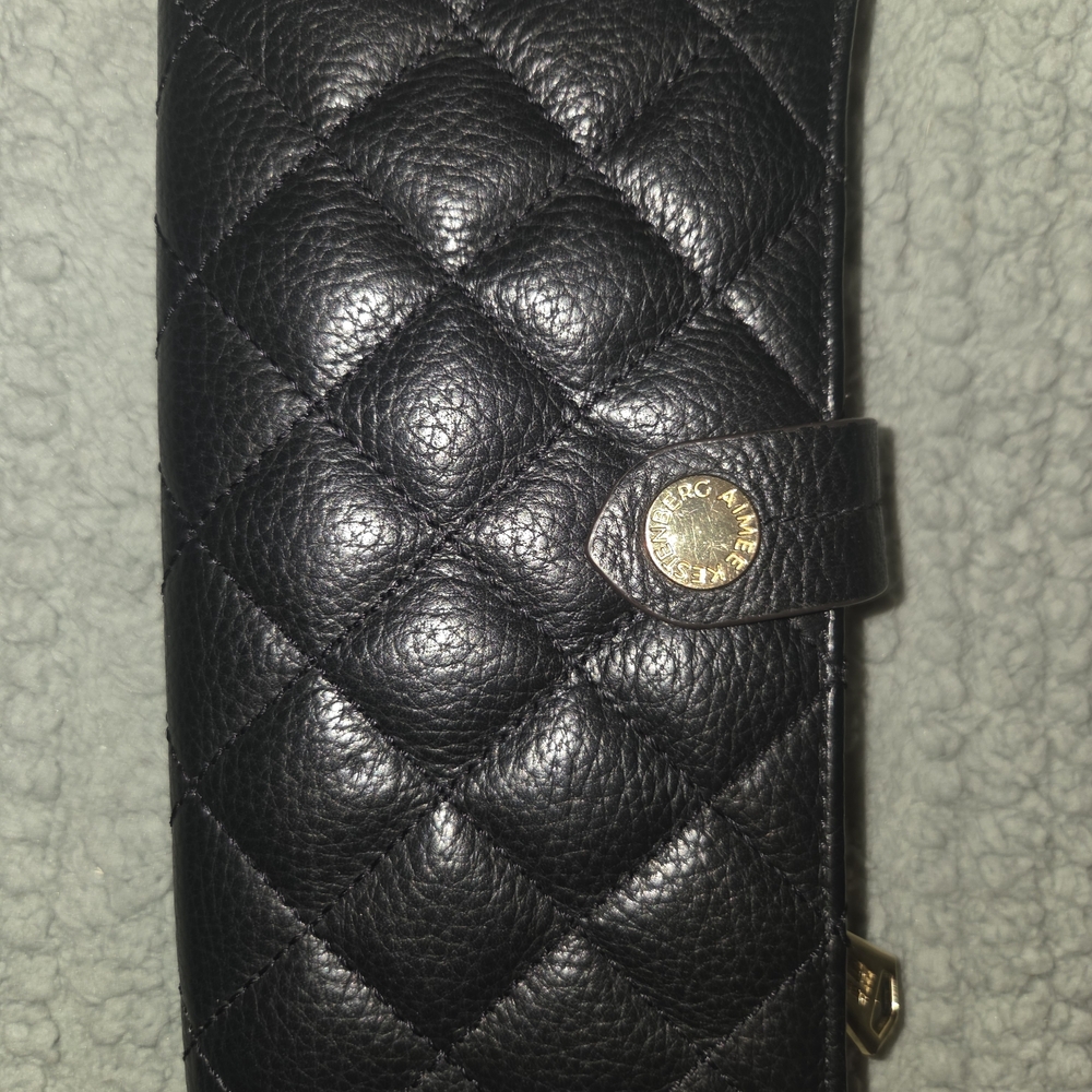 Black Quilted Leather Wallet